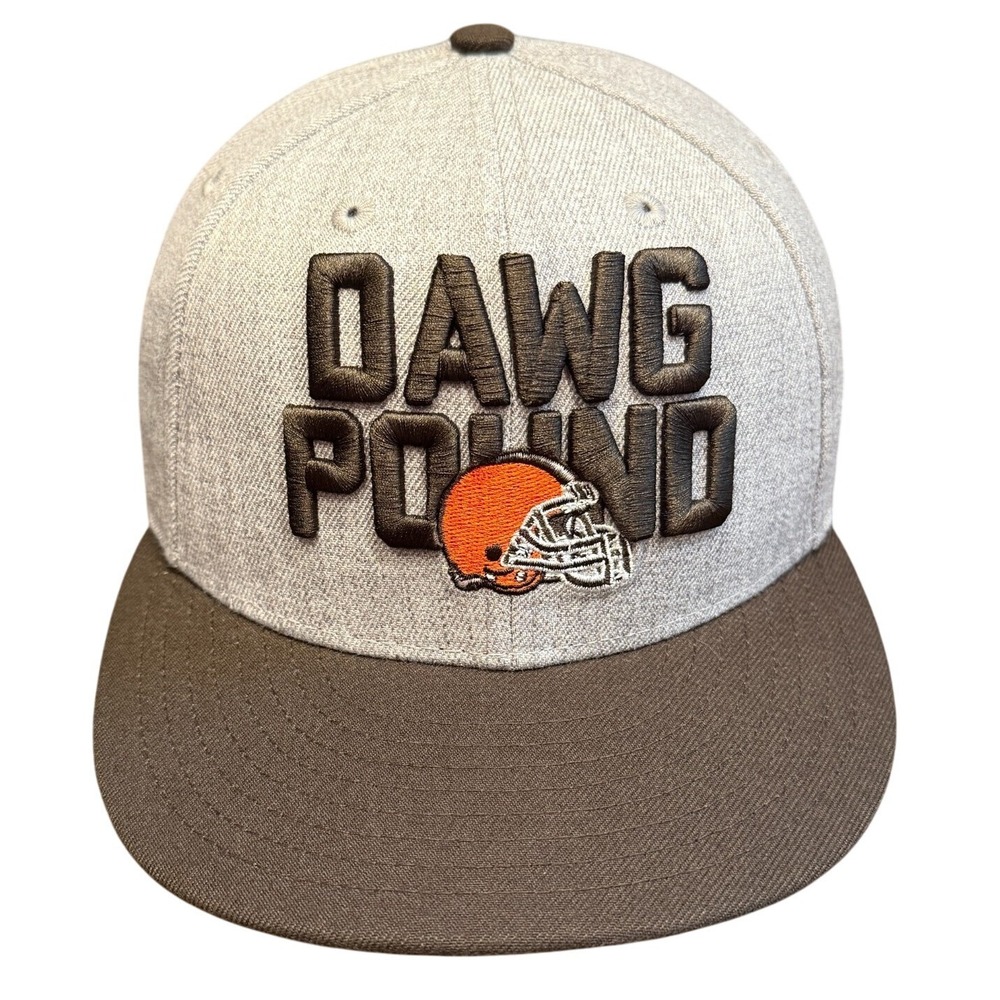 Cleveland Browns Dawg Pound New Era 59Fifty Hat 7‎ 3/8 Gray Wool Blend